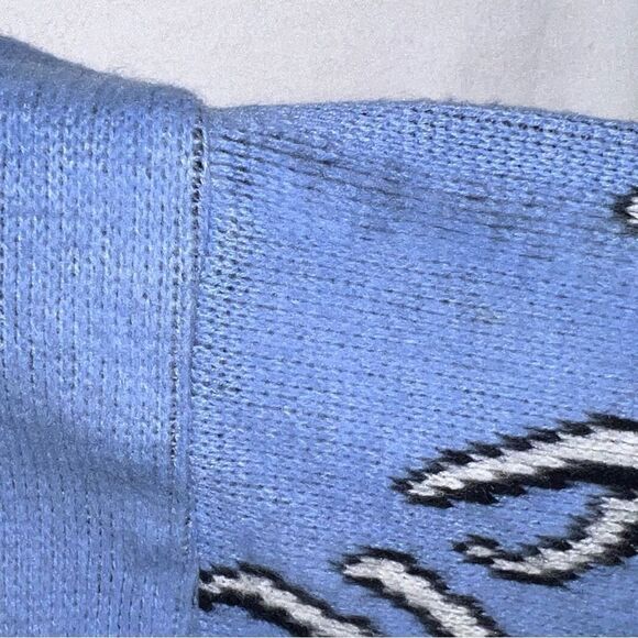 Vintage Wool Hooded Full Zip Sweatshirt Men’s XL Blue & Black With Elk - Picture 7 of 10